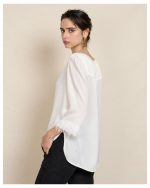 BLOUSE SATIN FEATHER DETAILS - Image 12