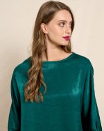 BLOUSE SATIN WITH BEJEWELLED BUTTON - Image 6