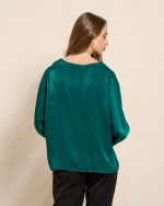 BLOUSE SATIN WITH BEJEWELLED BUTTON - Image 7