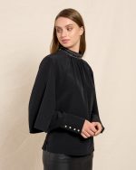 BLOUSE MOCK NECK