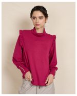 BLOUSE KNITTED HIGH COLLAR - Image 3