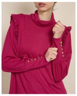 BLOUSE KNITTED HIGH COLLAR - Image 4