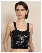TOP CROPPED SEQUIN - Image 2