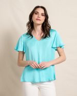 BLOUSE SATIN V NECK - Image 2