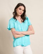 BLOUSE SATIN V NECK - Image 3