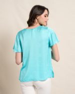 BLOUSE SATIN V NECK - Image 5