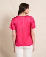 BLOUSE SATIN V NECK - Image 8
