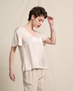 BLOUSE SATIN V NECK - Image 13