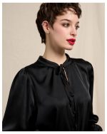 BLOUSE SATIN LONG SLEEVE - Image 5