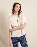 BLOUSE SATIN CUT OUT DETAIL - Image 2
