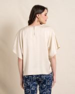 BLOUSE SATIN CUT OUT DETAIL - Image 4