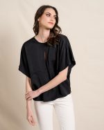 BLOUSE SATIN CUT OUT DETAIL - Image 5