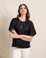 BLOUSE SATIN CUT OUT DETAIL - Image 6