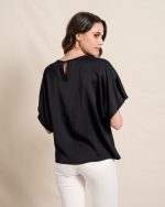 BLOUSE SATIN CUT OUT DETAIL - Image 8