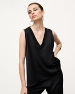 BLOUSE V NECK SATIN - Image 3