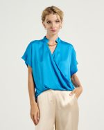 BLOUSE SATIN CROSS FRONT - Image 2