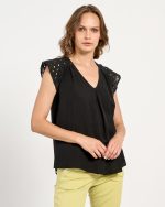 BLOUSE LINEN V NECK - Image 2