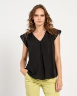 BLOUSE LINEN V NECK - Image 3