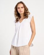BLOUSE LINEN V NECK - Image 11