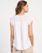 BLOUSE LINEN V NECK - Image 13