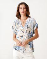 BLOUSE PRINTED V NECK - Image 2