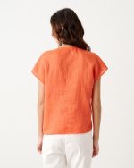 LINEN BLOUSE TIE FRONT - Image 12