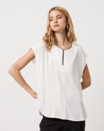 BLOUSE COTTON SHORT SLEEVE
