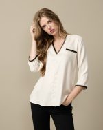 BLOUSE COTTON THREE QUARTER SLEEVE - Image 7