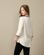 BLOUSE COTTON THREE QUARTER SLEEVE - Image 9
