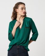 BLOUSE COTTON THREE QUARTER SLEEVE - Image 10