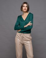 BLOUSE LYCRA V NECK - Image 7
