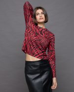 KNITTED BLOUSE ZEBRA PRINT - Image 5