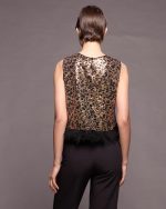 CROP TOP SEQUIN ANIMAL PRINT - Image 4