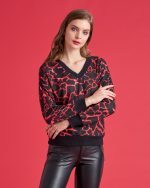 KNITTED BLOUSE PRINTED - Image 2