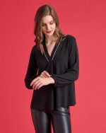 KNITTED BLOUSE V NECK - Image 8