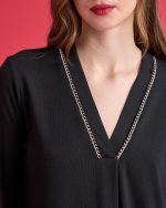 KNITTED BLOUSE V NECK - Image 10