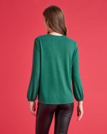 KNITTED BLOUSE V NECK - Image 13