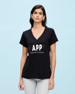 T-SHIRT COTTON V NECK
