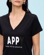 T-SHIRT COTTON V NECK - Image 3