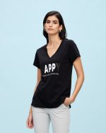 T-SHIRT COTTON V NECK - Image 5