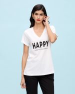 T-SHIRT COTTON V NECK - Image 7