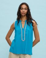 BLOUSE VISCOSE SLEEVELESS