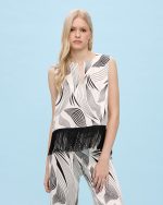 BLOUSE PRINTED FRINGES