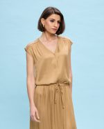 BLOUSE CUPRO V NECK - Image 2