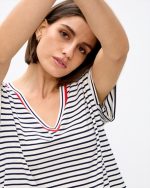 BLOUSE V NECK STRIPES - Image 4