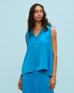 BLOUSE SATIN V NECK - Image 6