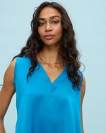 BLOUSE SATIN V NECK - Image 7