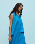 BLOUSE SATIN V NECK - Image 9