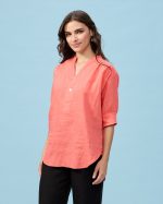 BLOUSE LINEN THREE QUARTER SLEEVE - Image 5