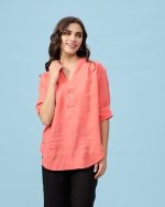 BLOUSE LINEN THREE QUARTER SLEEVE - Image 8